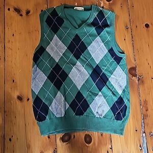 EUC J Crew argyle vest size medium